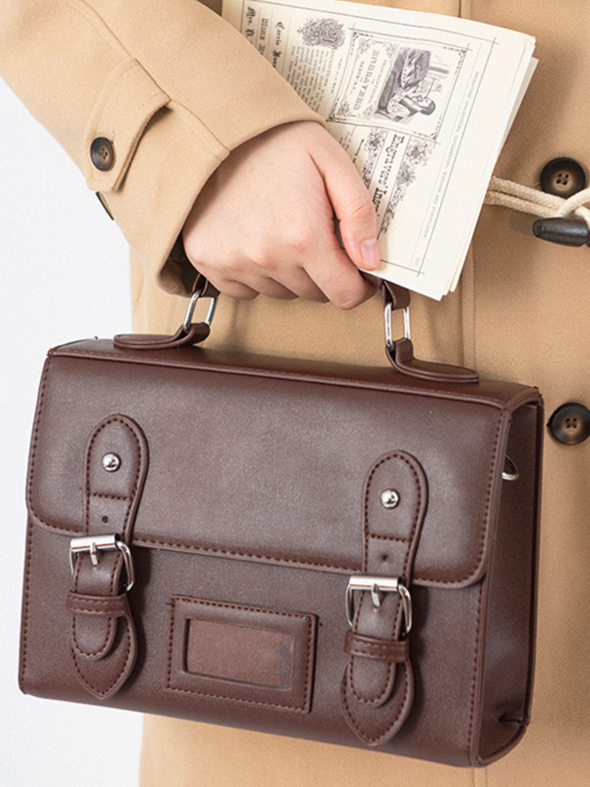 ツインストラップスクエアサッチェルバッグ – Belchic