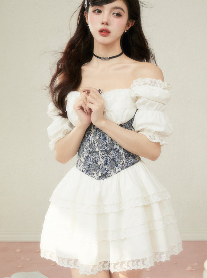 Fairy Super Forest Retro French Girl Jacard Princess Dress