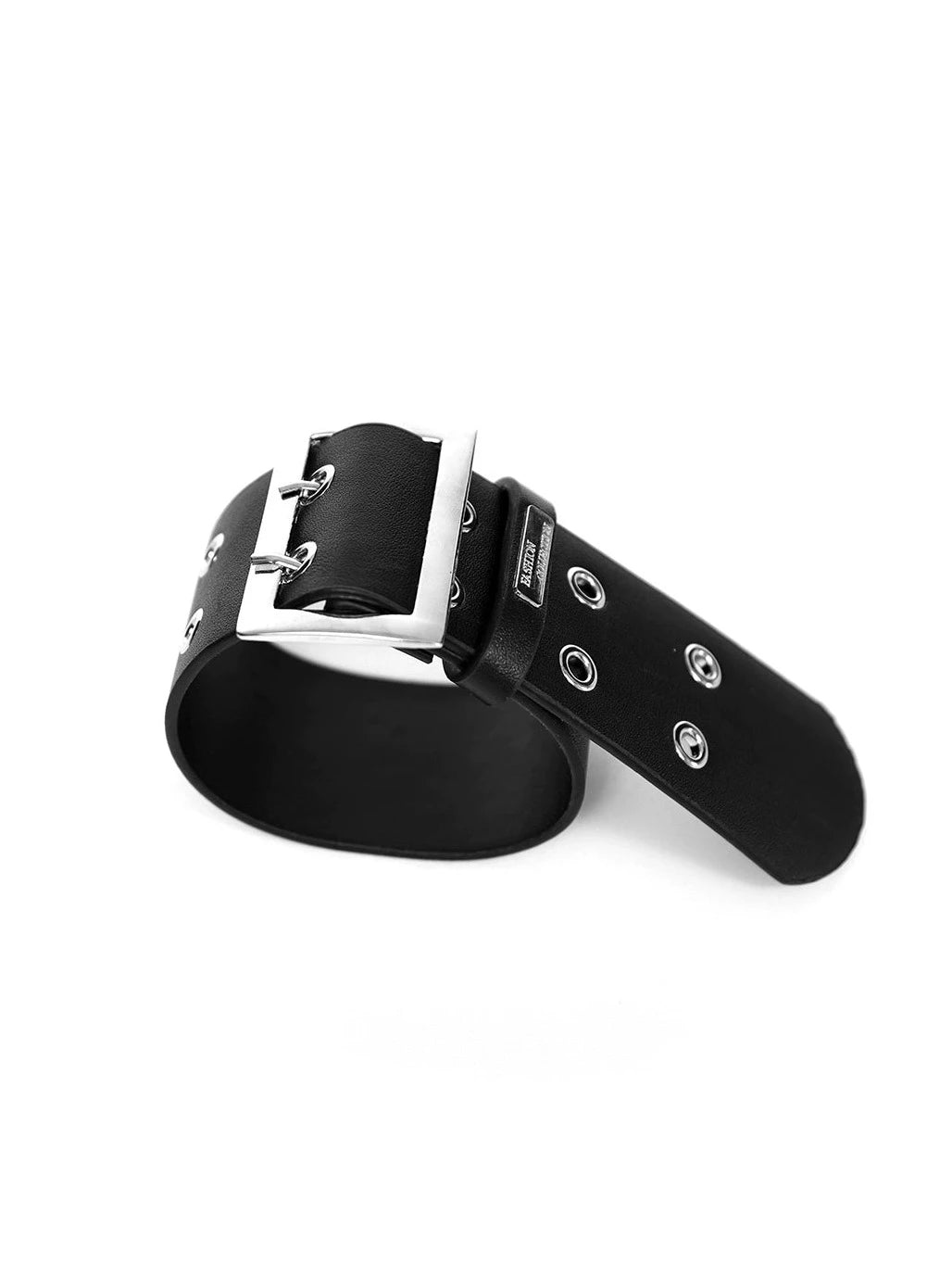 レザースクエアメタルバックルブレスレット