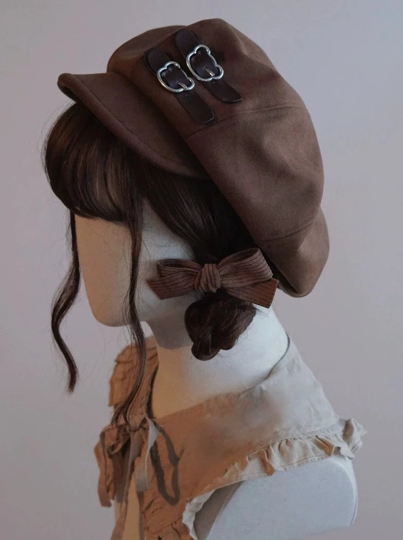 Brown Leather Buckle Casket