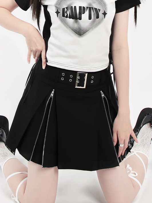 High waisted sales pleated skirt 99