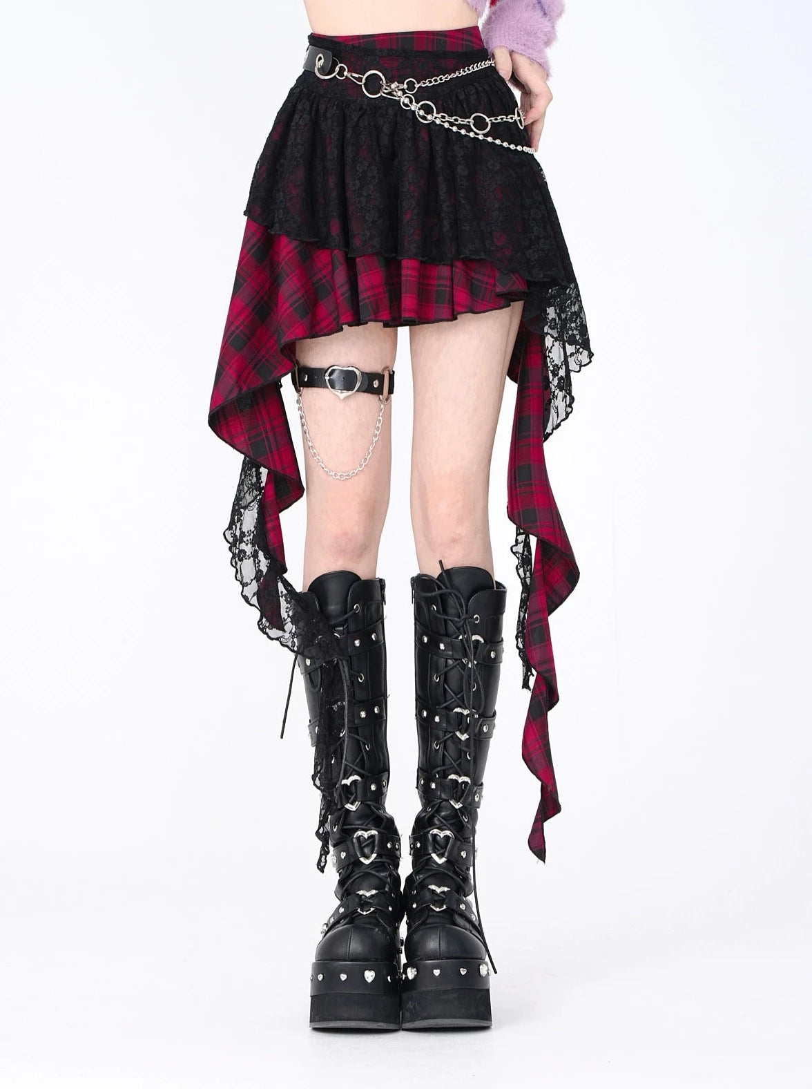 Asymmetrical gothic outlet skirt