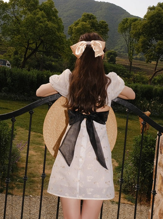 リトルリボンフラワータイトワンピース