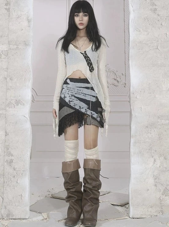 Asymmetrical Irregular Sheer Tops