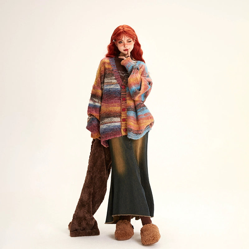 Retro Osh Denim Skirt