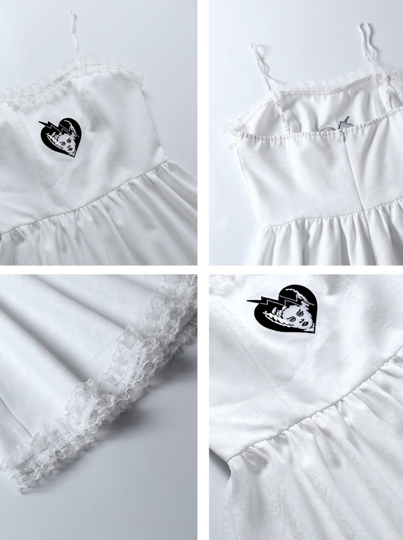 Dark Angel 蕾丝吊带连衣裙 + 腰带