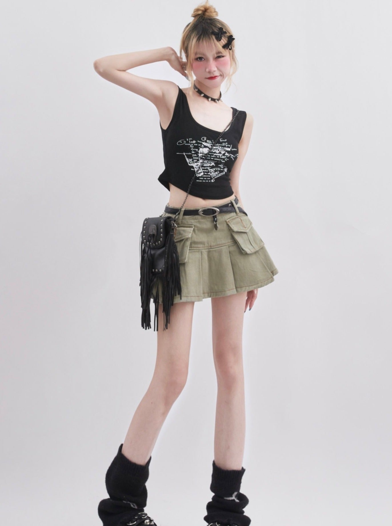 モードツーリングデニムスカート