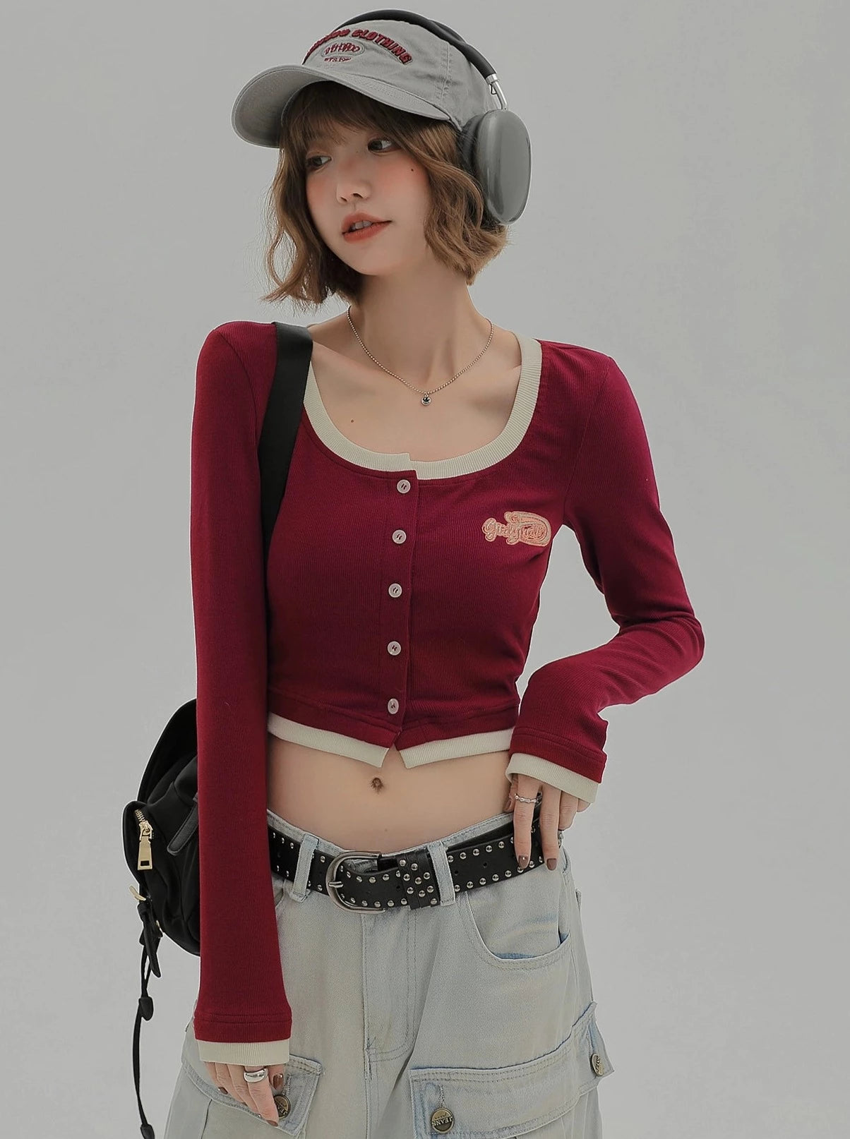 Short Slim American Tops