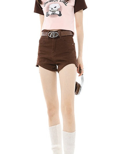 レトロデニムショートパンツ