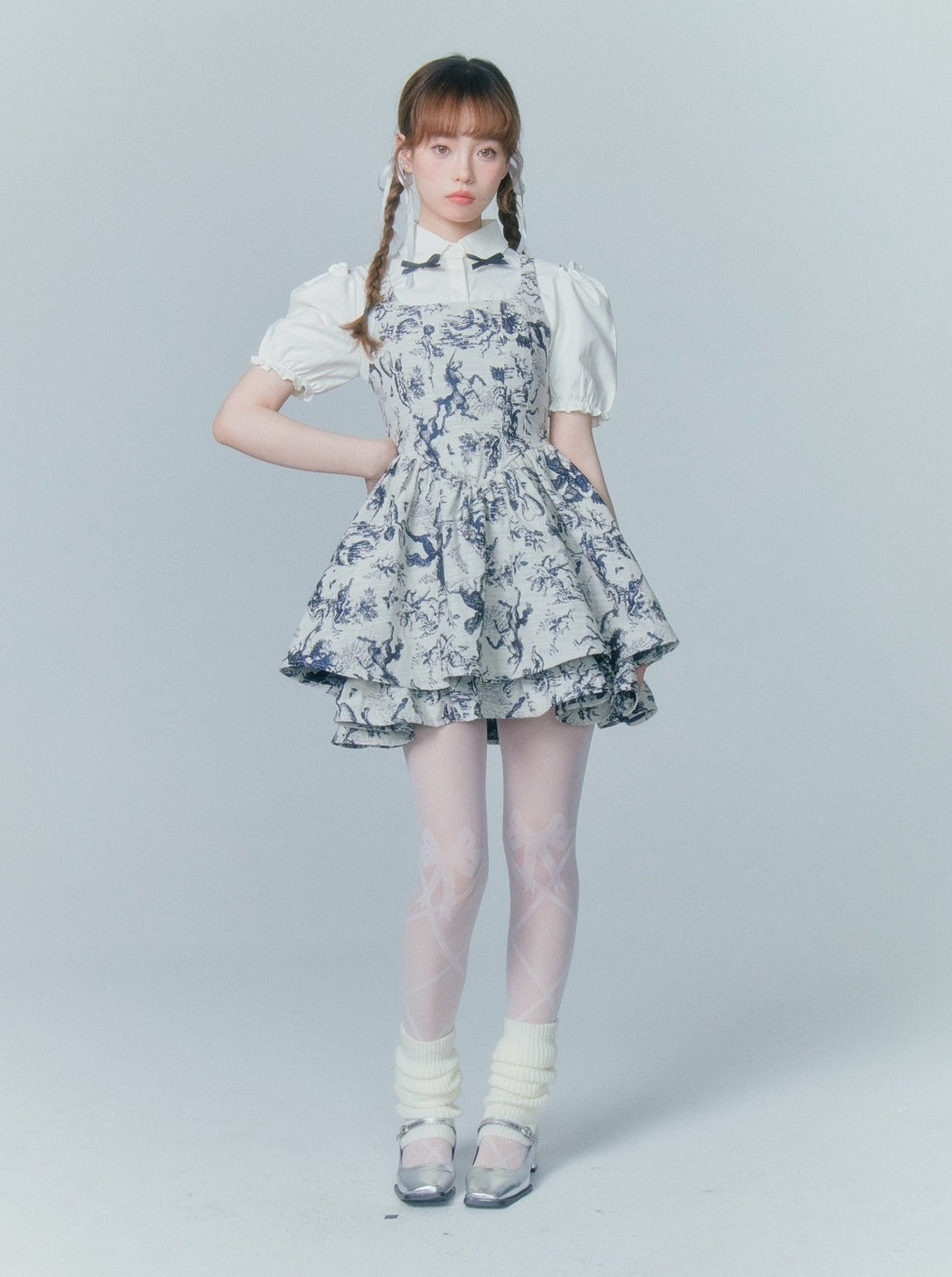 Retro Gurley Jacard Back Ribbon Susus skirt