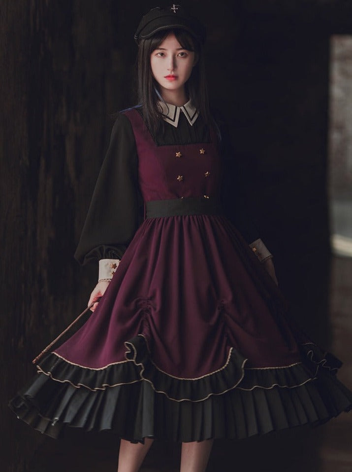 Burgundy gothic outlet dress