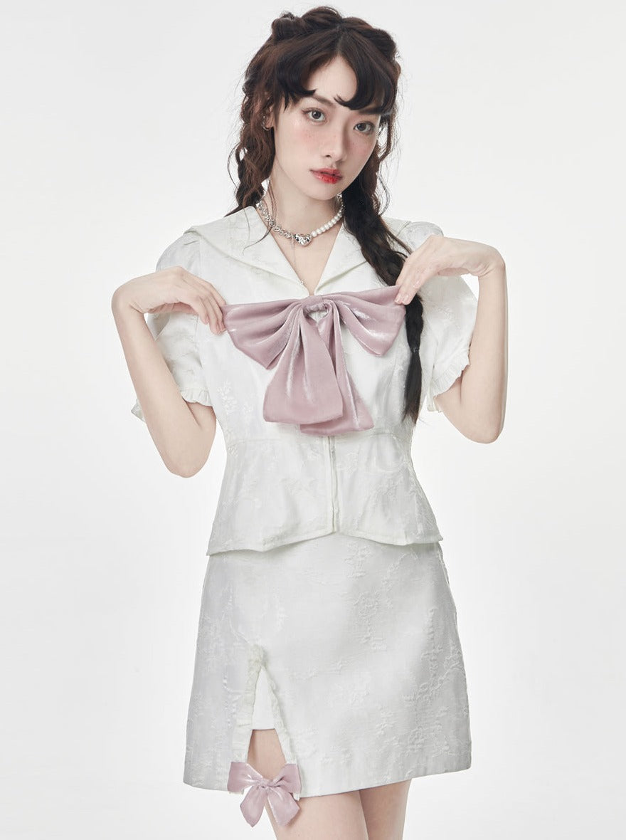 Girly ribbon Sailor Tops