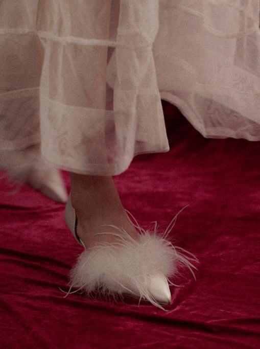 Light feather fairy high heel