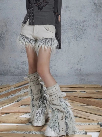 Pantalon de jambe en volume de la rue punk