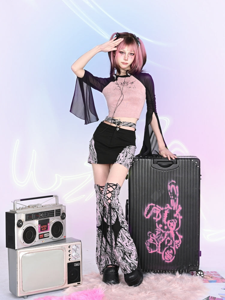 Y2K Hot Girl Cool Sexy Split Belt Hip Skirt