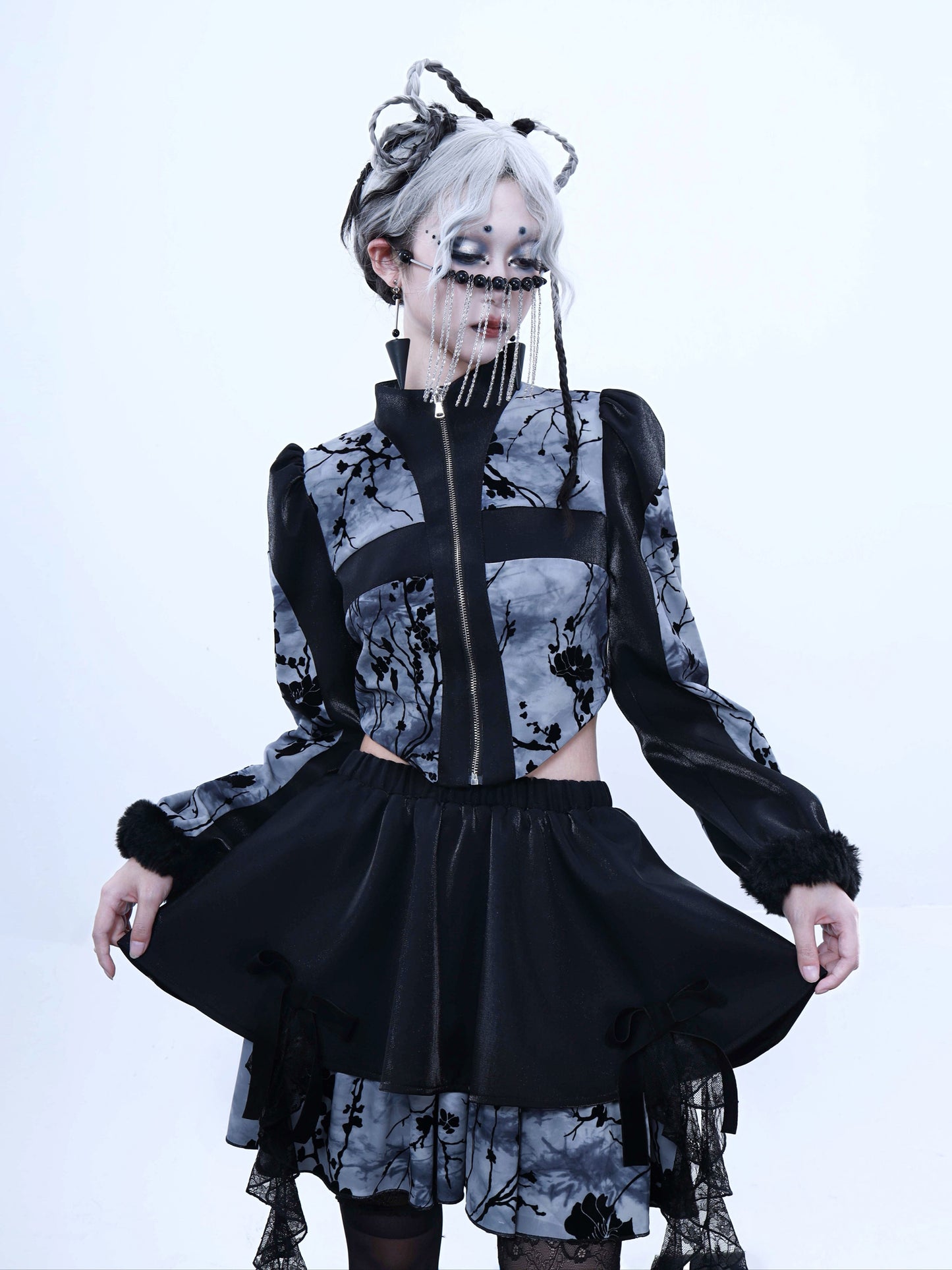 Virtual Track China Shadow Thai Daitasel Layered Skirt