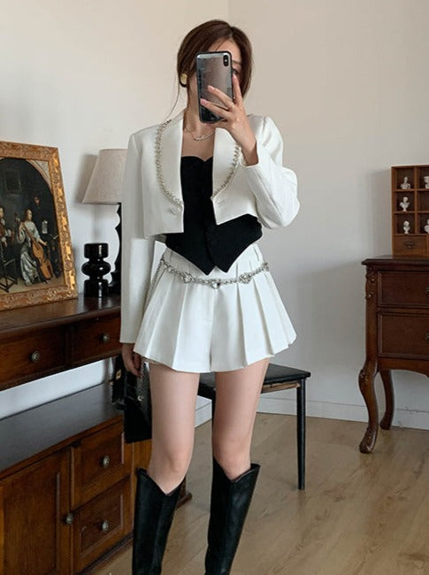 珍珠少女心串珠腰带