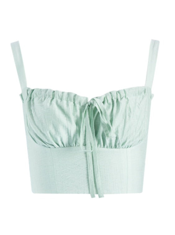 Chemise ample transparente + camisole + jupe à taille élastiquée