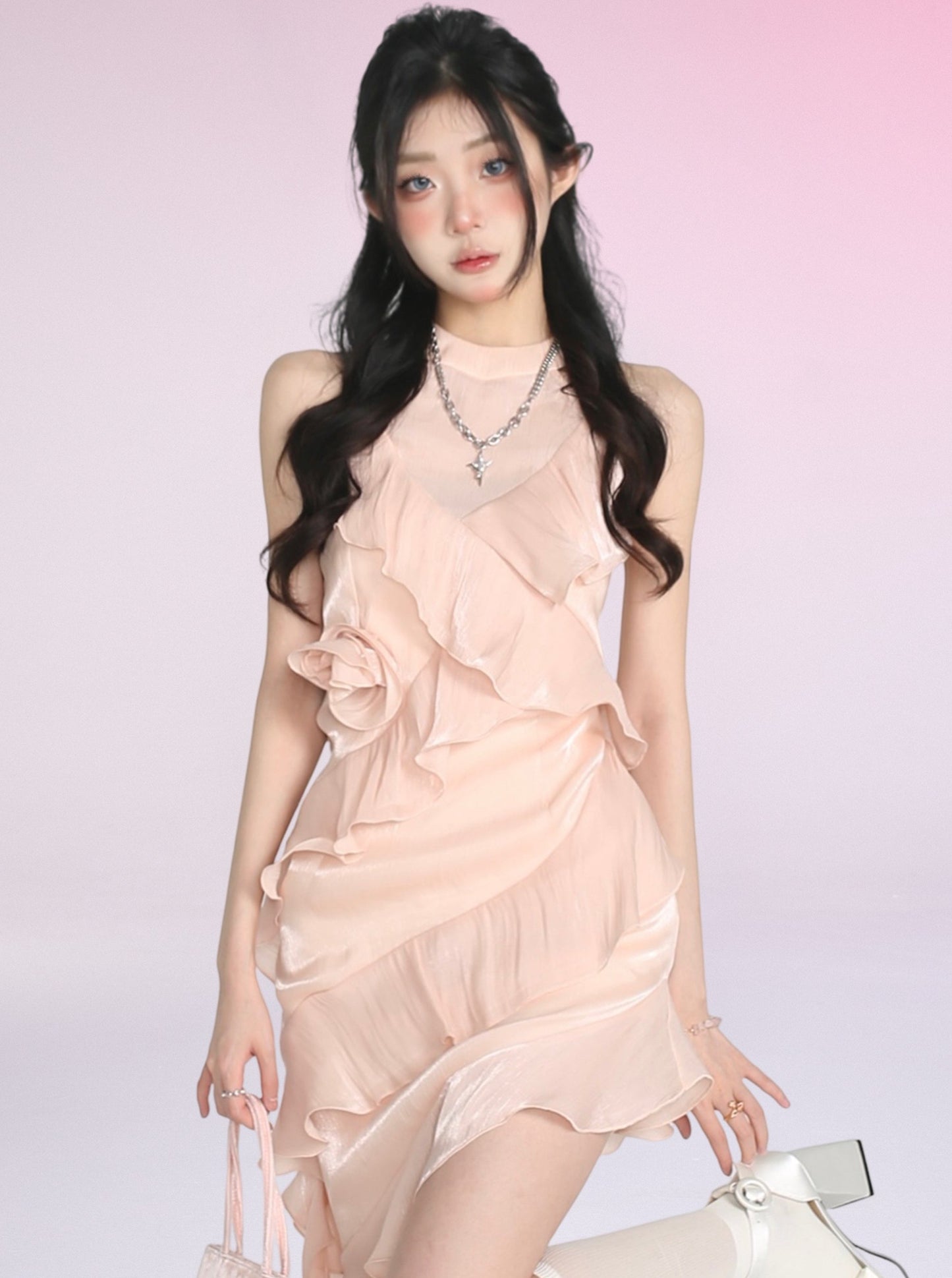 Robe d'été sans manches en champagne