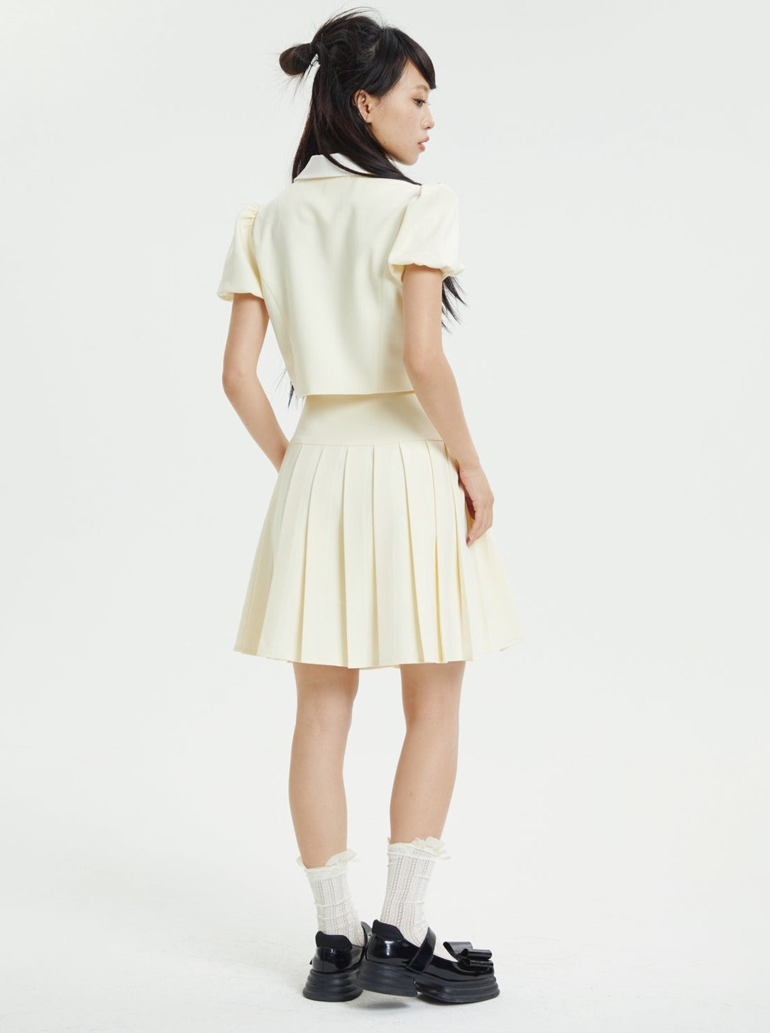 レトロイエロープリーツスカート