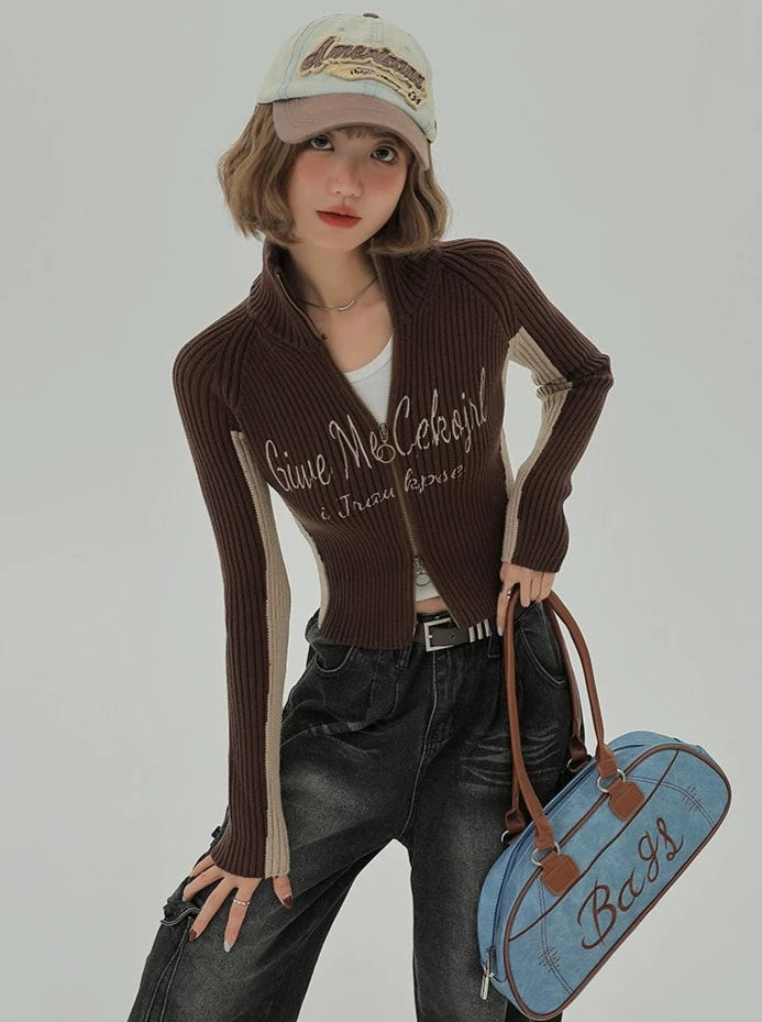 アメリカンレトロリブロゴジップアップトップス