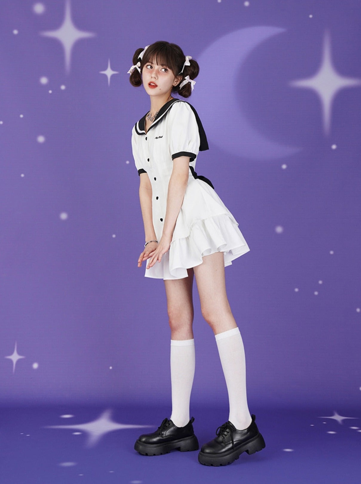 セーラーカラーパンプキンパンツセットアップ