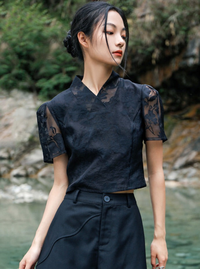 Cross Color Sleeve T-Shirt