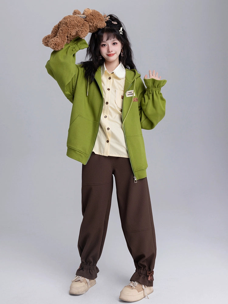 Wardrobe Waffle Pants Ruffle Sweatpants