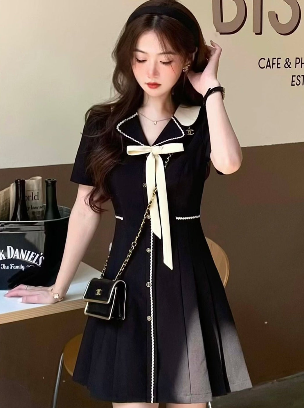 black dress with colored pleats Fiacafyo Women Color Block Pleated Maxi Dress Elegant A Line Patchwork Formal Party Dress Spaghetti Strap Low Cut Swing Dress (A-Black, S) at Amazon Women's Clothing store