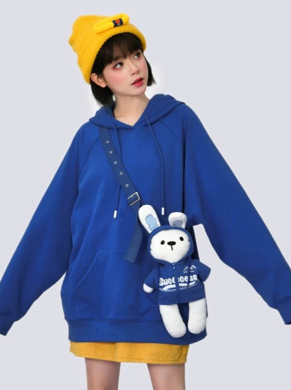 Over Hooded Hoodie Shoulder Rabbit Bag Belchic