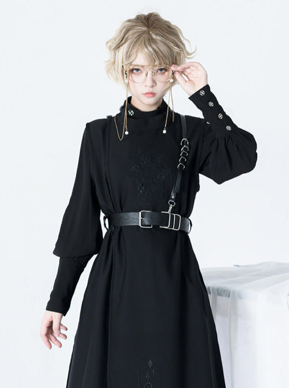 Buckle Turn Dark Retro PU Leather Strap Belt