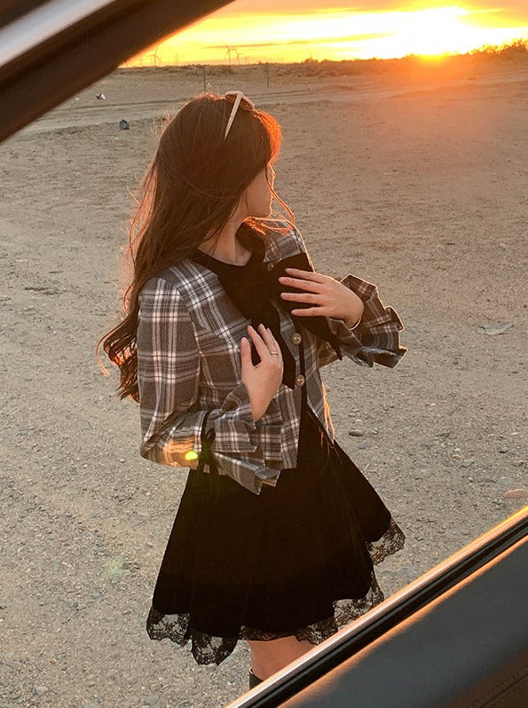 Girly Ribbon French Check Set-up