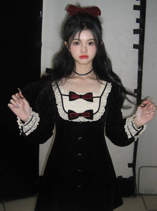 Pure Milk Sweat Skirt Double Ribbon Bet Betto Piece