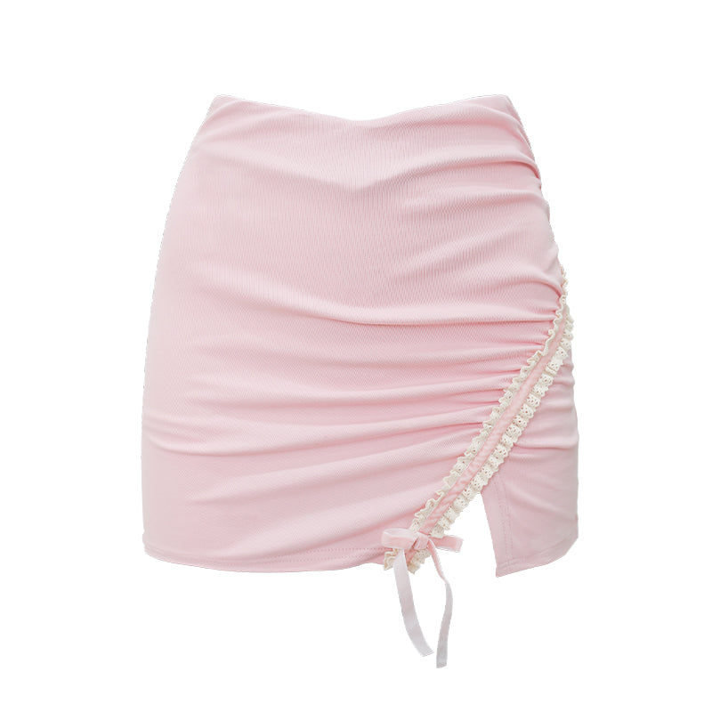 Summer Bubble Blue Car Digan + Tight Skirt + Neck Tops