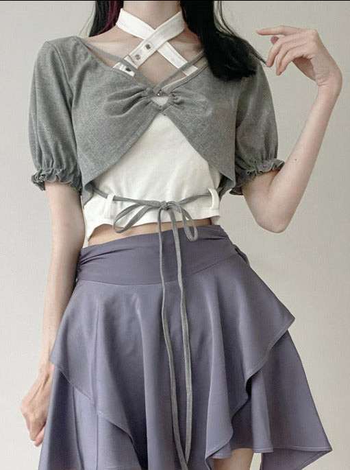 スノーブルー LAYERED FLARE SKIRT - 通販 - oestefmbarreiras.com.br