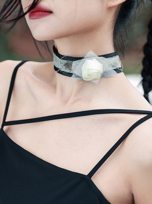 Slit Print Suspender Skirt Dress