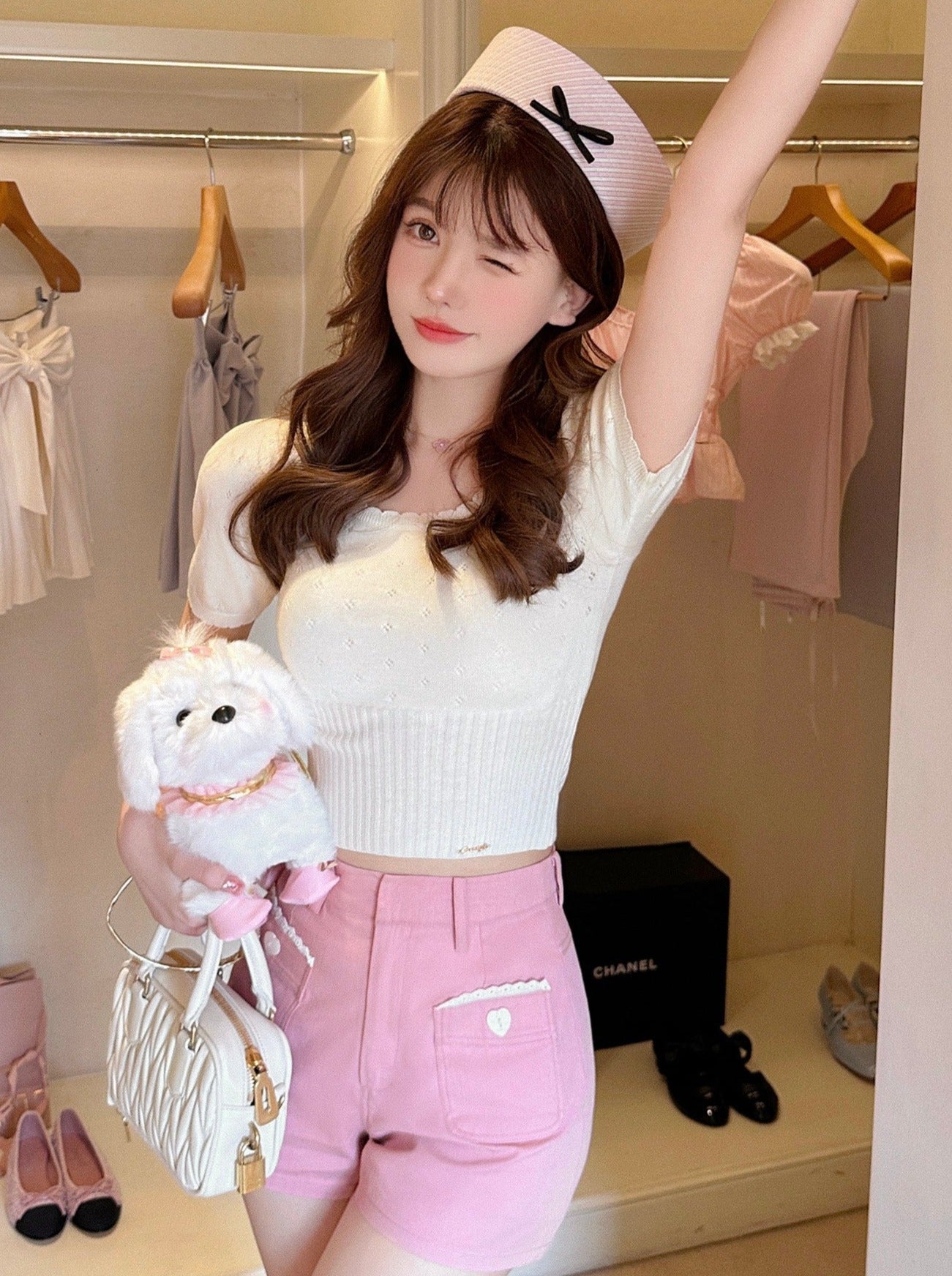 Heart race pocket suite shorts