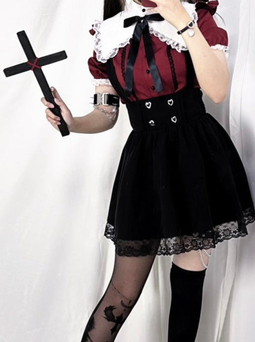 Mine Herz Schnalle Gurt oben