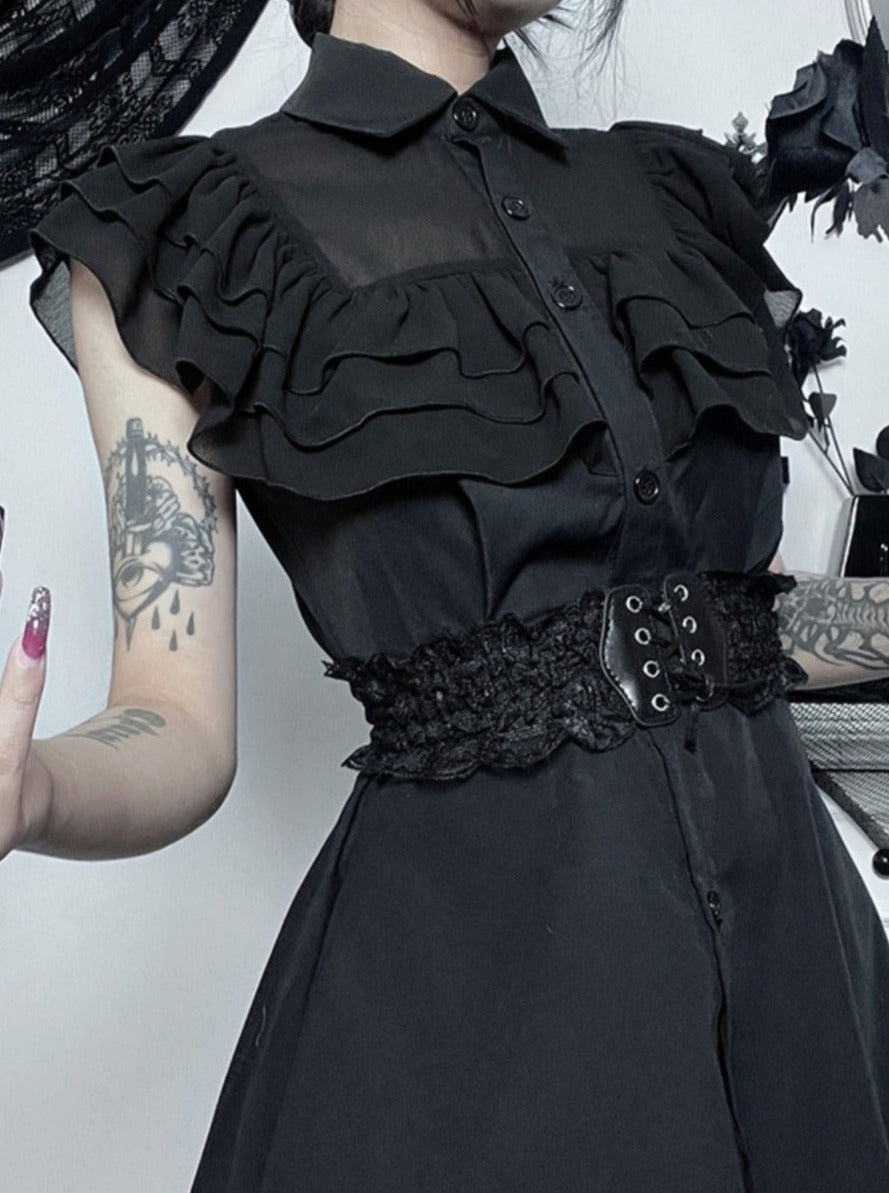 哥特式流苏连衣裙