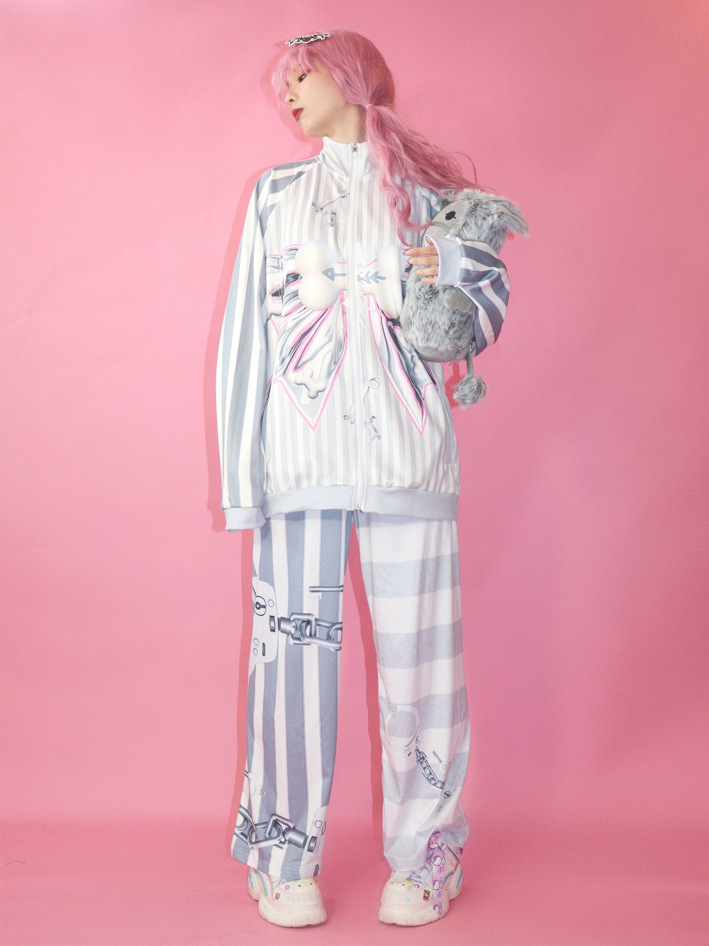 アメリカンレトロカジュアルアシメパンツ