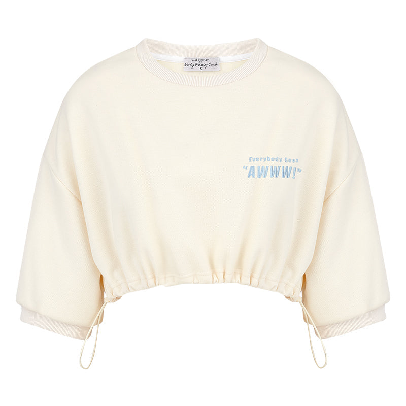 Ensemble short de sport décontracté et t-shirt taille haute