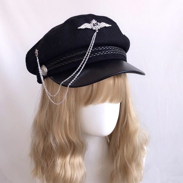 チェーンモチーフキャスケット【Crown・Marine・Wing】 - Belchic