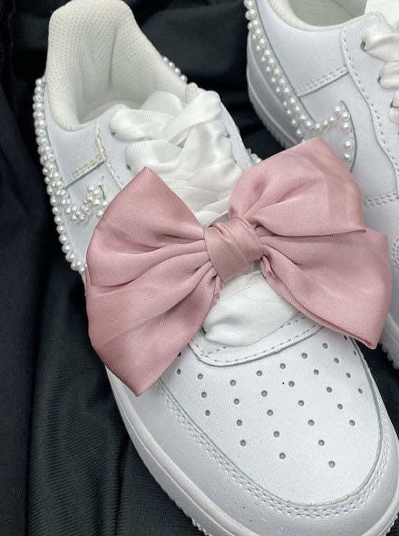 スニーカーデコレーションシルクリボンアクセサリー - LilyBlack