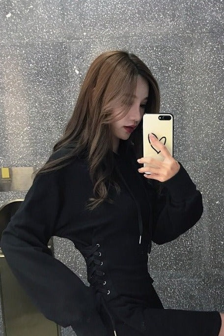 コルセットジャージワンピース - Belchic