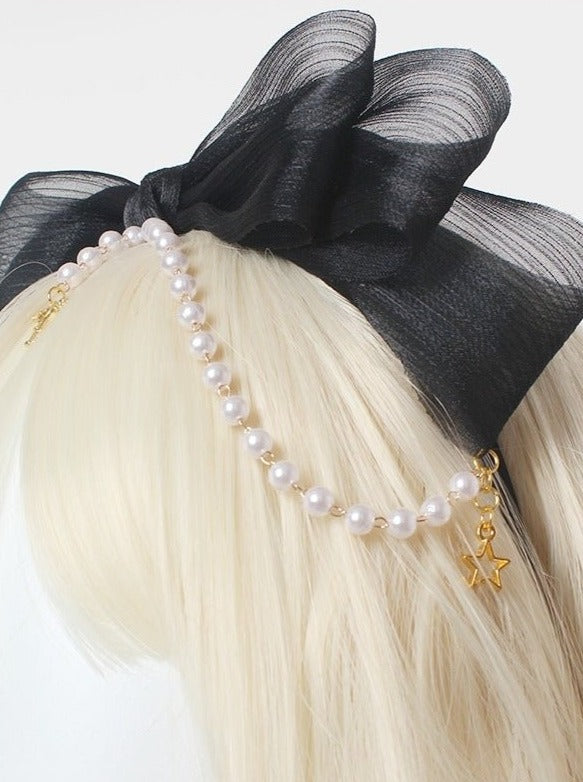 パールリボンフェアリーカチューシャ - Belchic