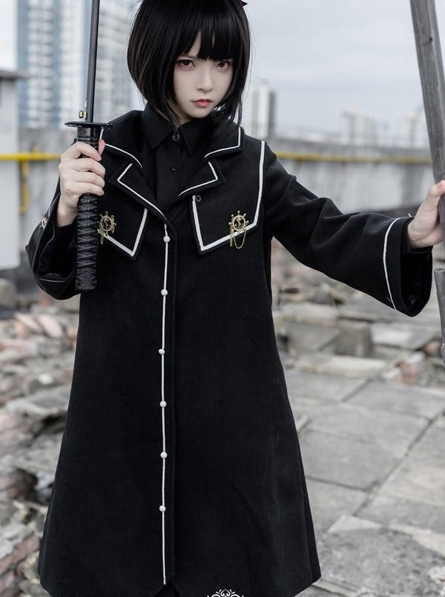 ダブルカラーラインバックタックコート - Belchic