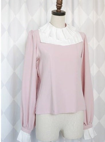 リボンカラーフリルシャツ - Belchic