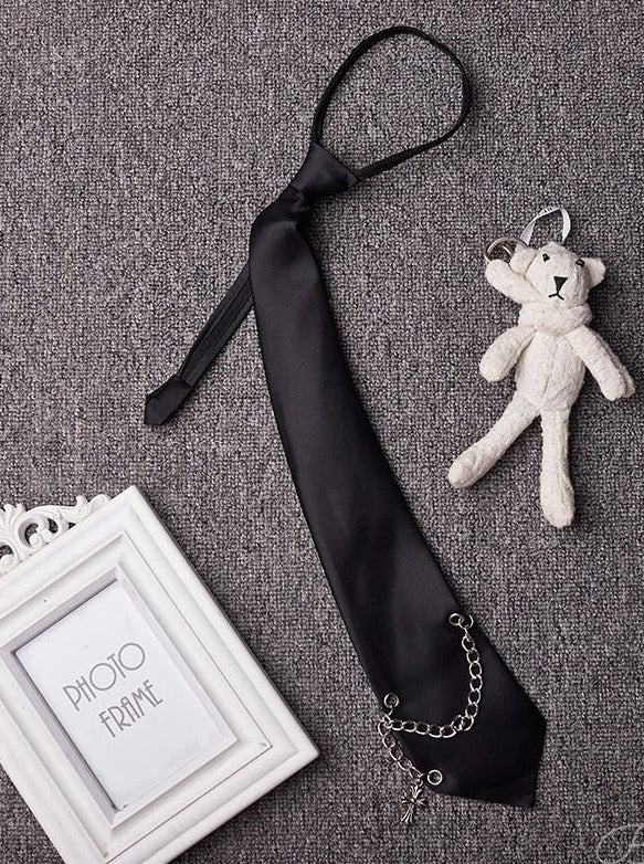 クロスチャームチェーンワンタッチネクタイ - Belchic