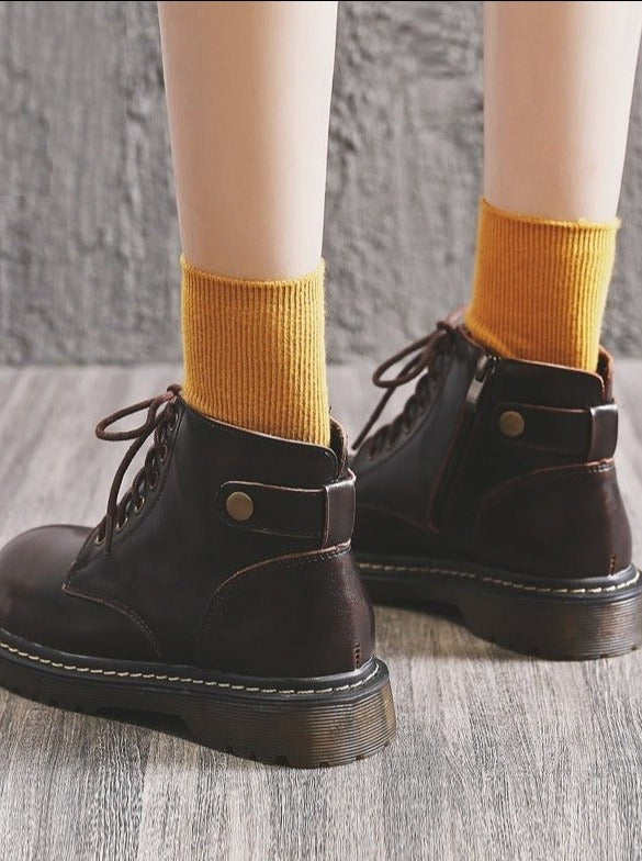 バックストラップレースアップブーツ - Belchic