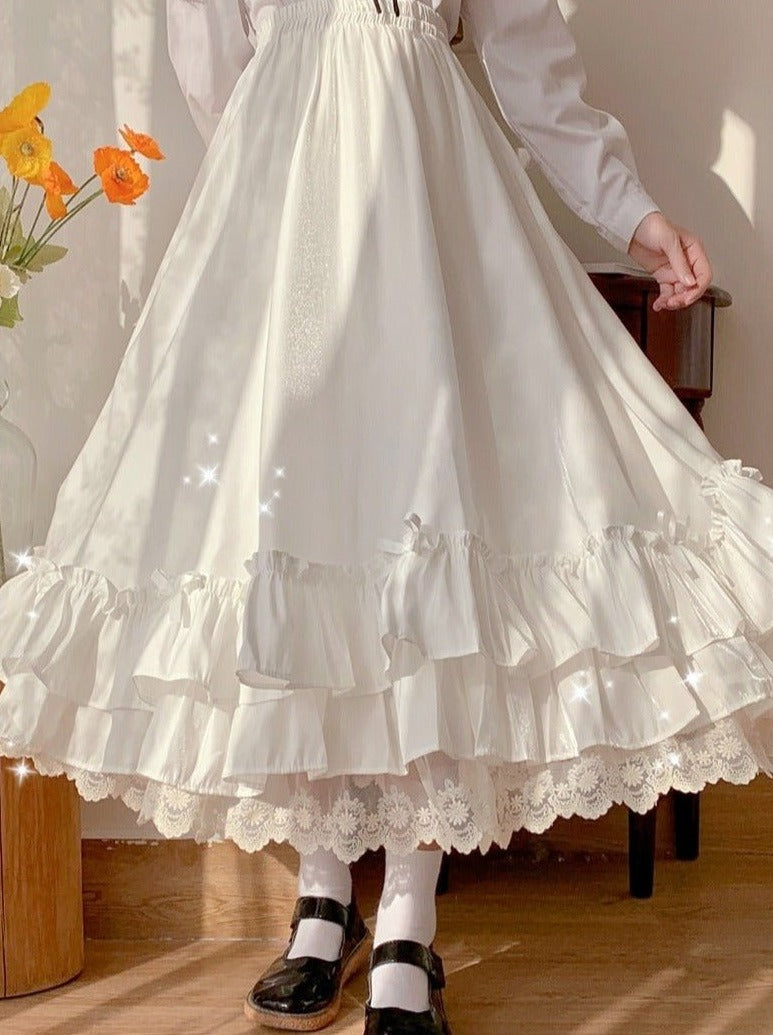 レースティアードフリルスカート - Belchic